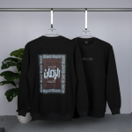 Full Sleeve Sweat Shirt on both sides Printed - Black