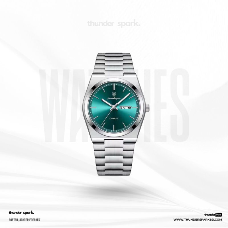 POEDAGAR 930 luxury watch premium stainless steel chronograph sapphire crystal automatic movement men's watch Bangladesh